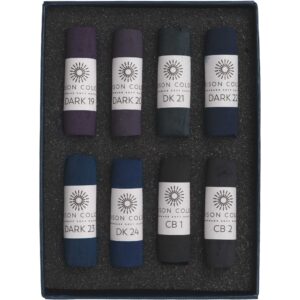 Open box of Midnight 8 Soft Pastel set.