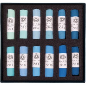 Open box of Ocean Blue 1-12 Soft Pastel Set.